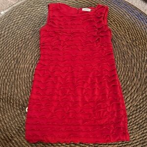 Calvin Klein Textured Red Mini Dress